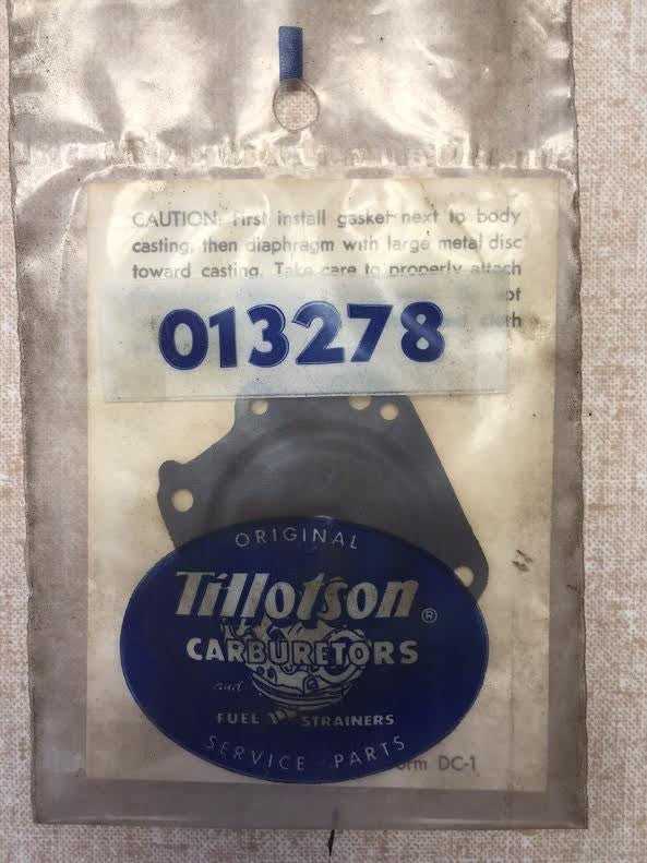 Tillotson, 013278 Tillotson Carburetor Diaphragm for HS Models