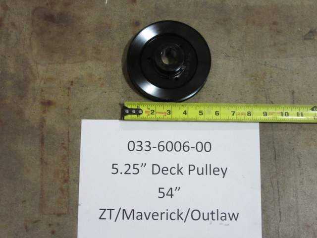 Bad Boy, 033-6006-00 Bad Boy 5.25" Deck Pulley-54" ZT/Maverick/Outlaw (without set screw)