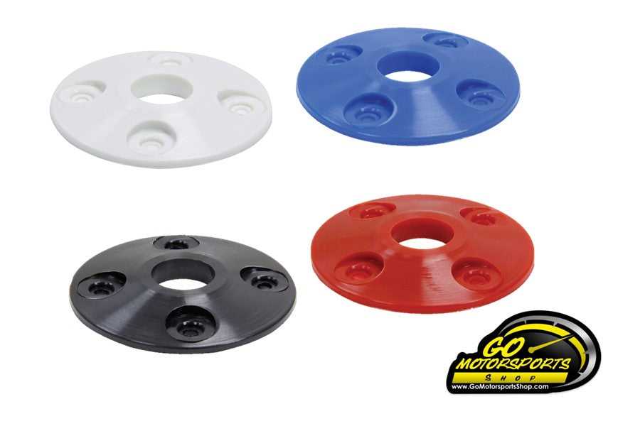 Motor State, Allstar Colored Plastic Hood Pin Plate, 2 in OD, 1/2 in ID