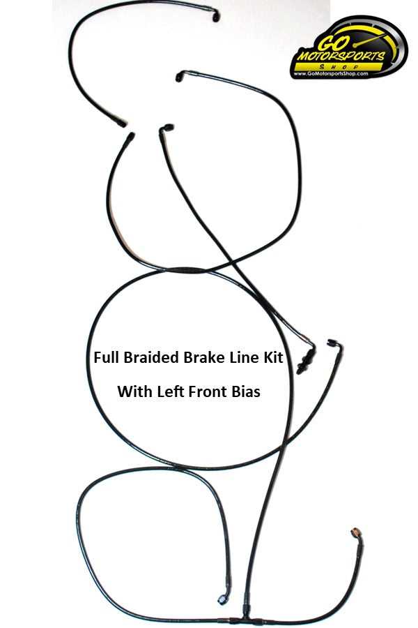 Connected Inventory, Full Braided Brake Line Kit with Left Front Bias (Bias Mounted in Car) (Steel Master Cylinder) | Legend Car